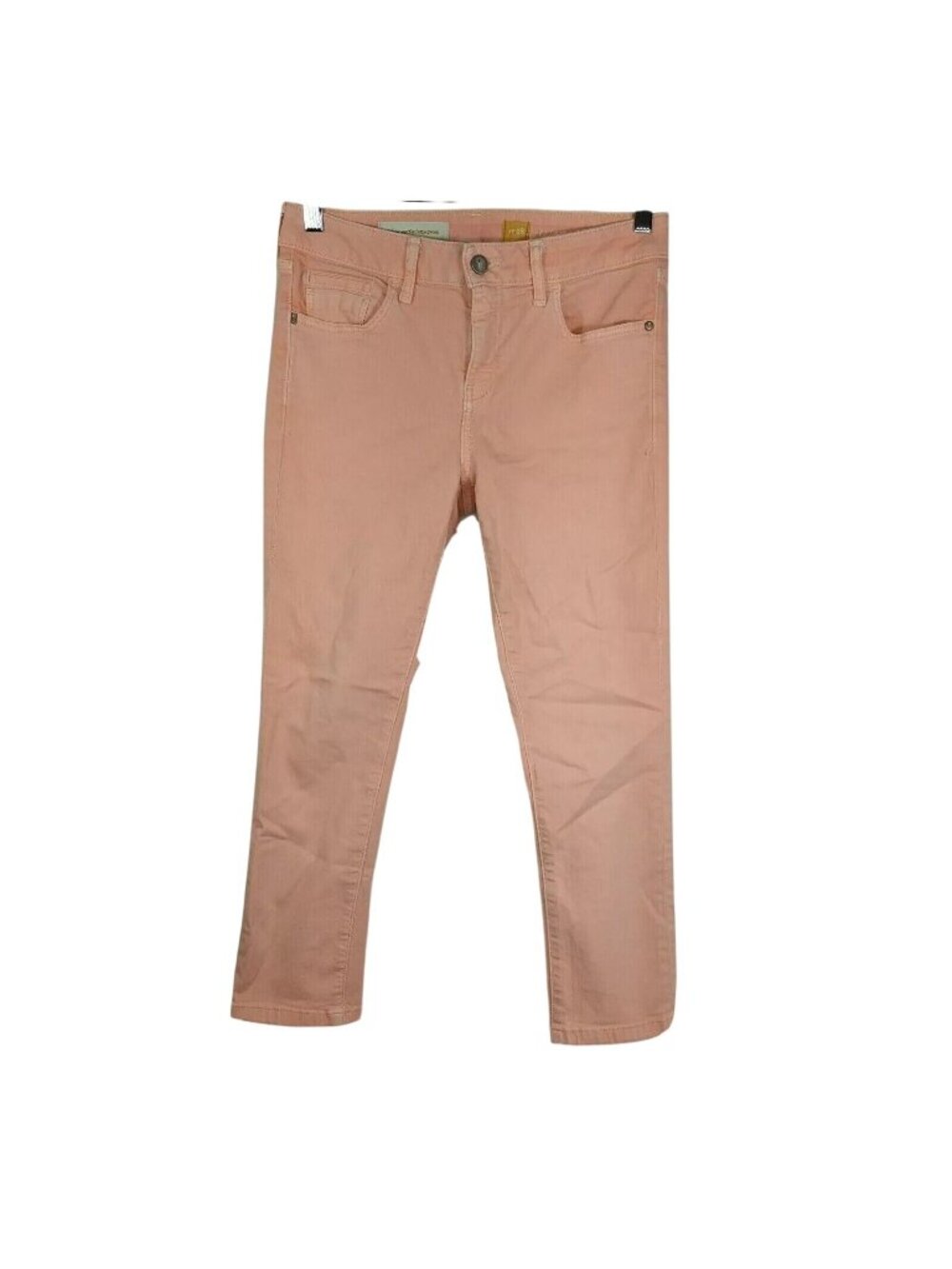 Pilcro And The Letterpress Cropped Ankle Jeans Women Size 28 Coral Casual FLAW